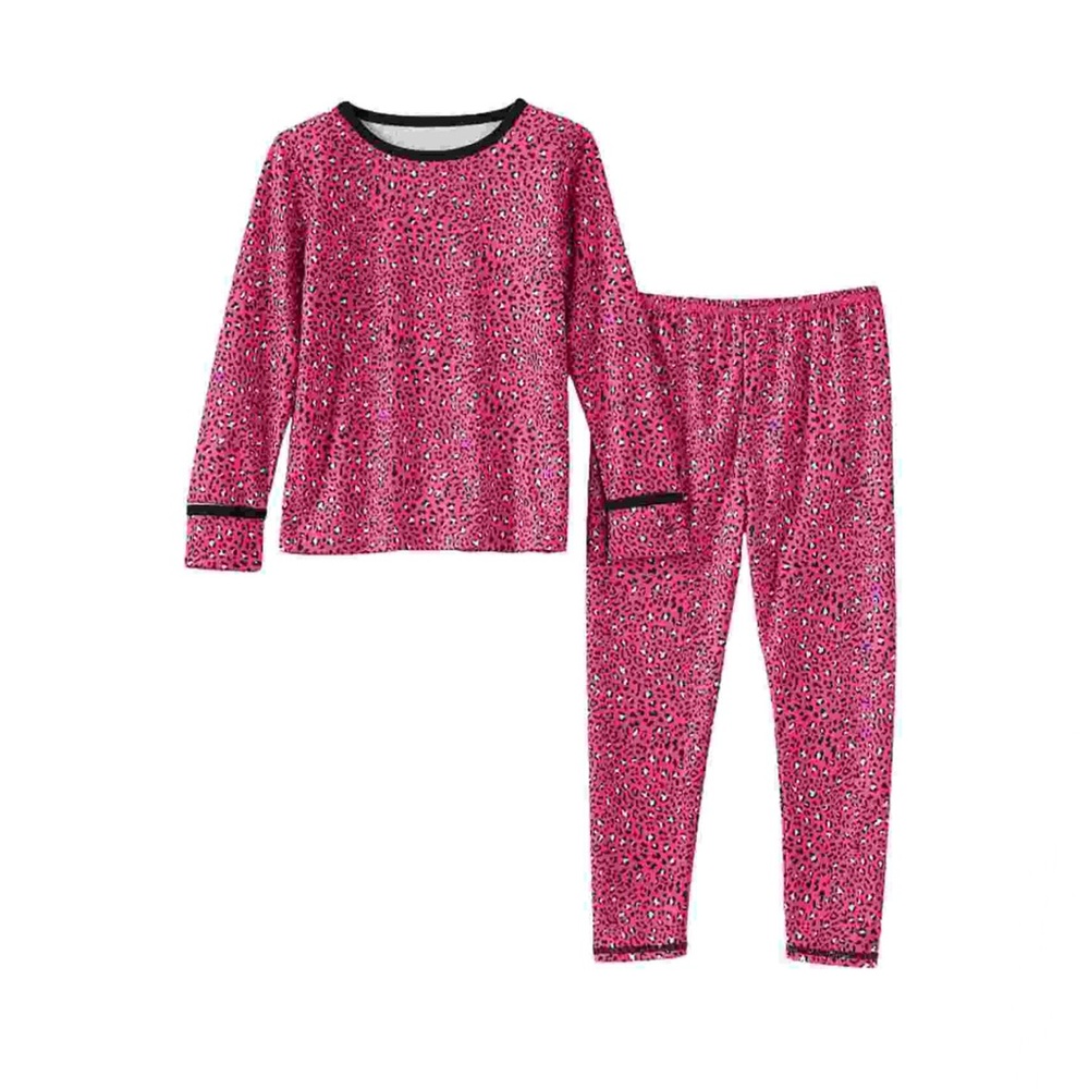Cuddl Duds Pink Leopard Set